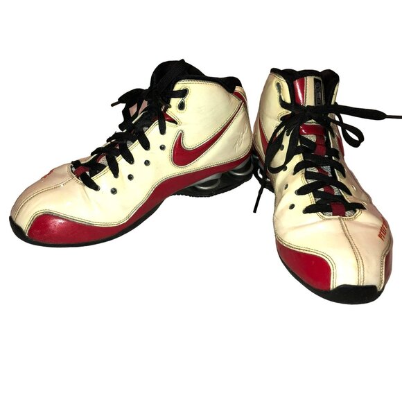 NIKE SHOES SHOX ELITE FLIGHT SIZE 7.5 RED WHITE 352335-991 BASKETBALL MENS - Picture 2 of 9